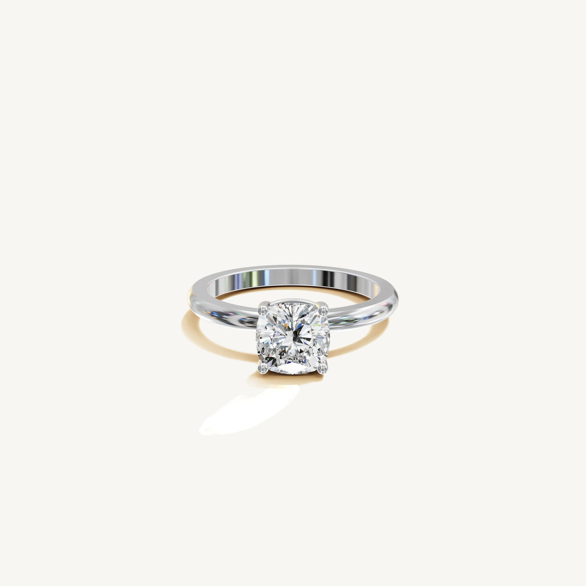 Solitaire 4-Prong Ring with 1.5ct Cushion Diamond 