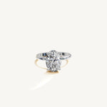 Solitaire 4-Prong Ring with 3ct Oval Diamond 