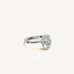 Solitaire Bezel Ring with 2ct Oval Diamond 