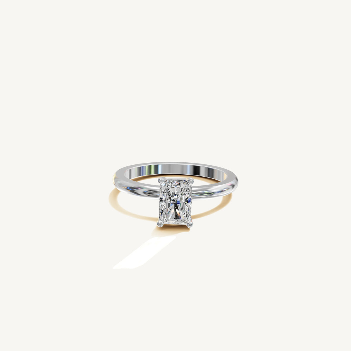 Solitaire 4-Prong Ring with 1ct Radiant Diamond 
