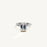 Solitaire 4-Prong Ring with 3ct Emerald Diamond 