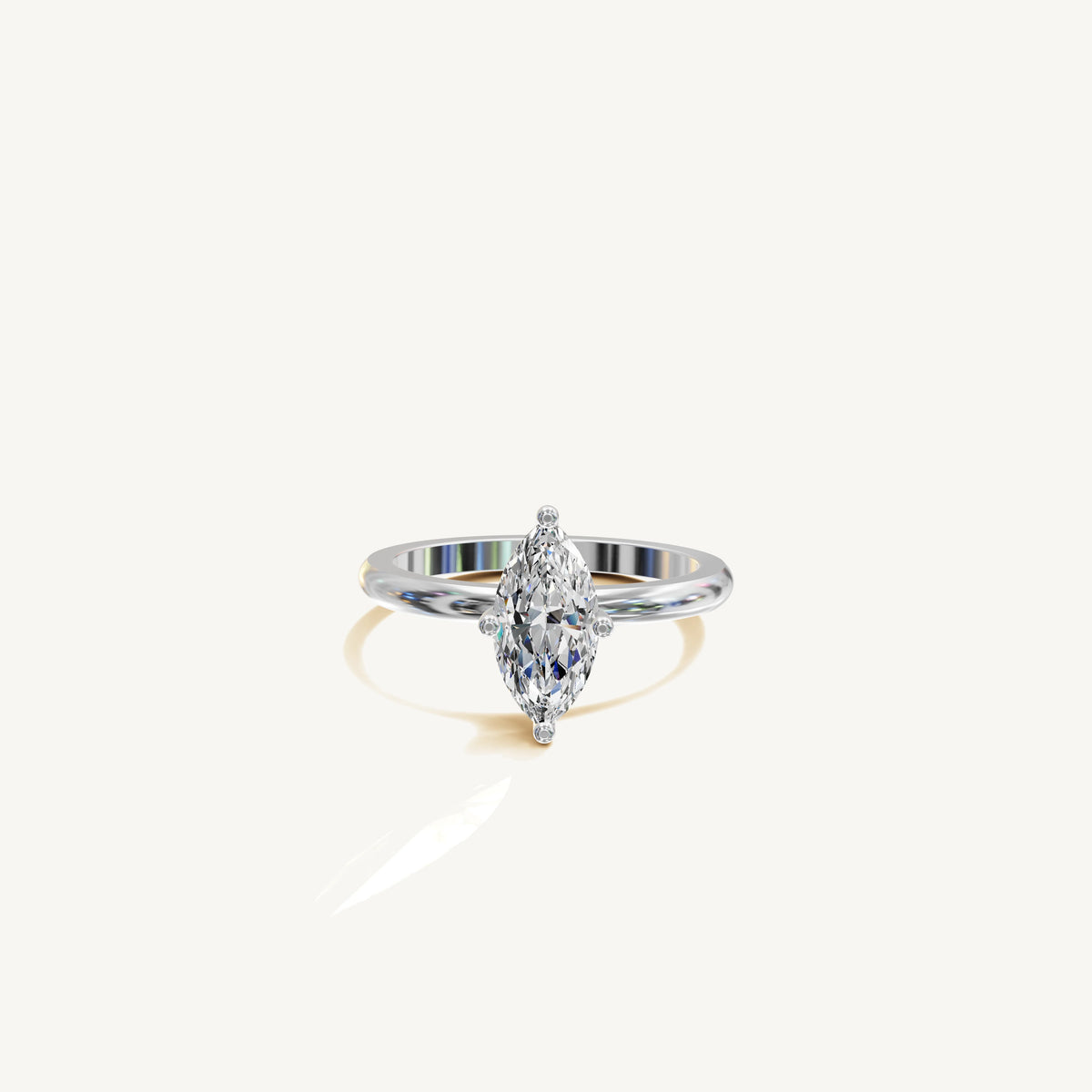 Solitaire 4-Prong Ring with 1ct Marquise Diamond 