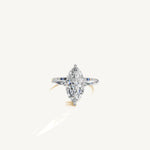 Solitaire 4-Prong Ring with 3ct Marquise Diamond 