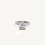 Solitaire 4-Prong Ring with 3ct Cushion Diamond 