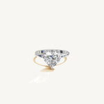 Solitaire 4-Prong Ring with 3ct Heart Diamond 