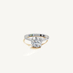 Solitaire Cathedral Ring with 2ct Brilliant Diamond 