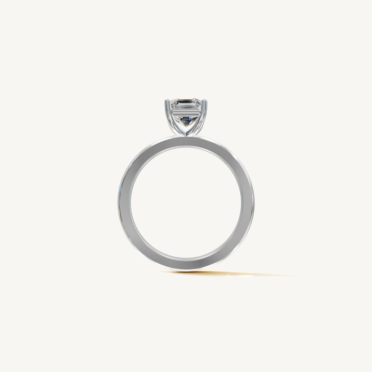 Solitaire 4-Prong Ring with 1.5ct Asscher Diamond 