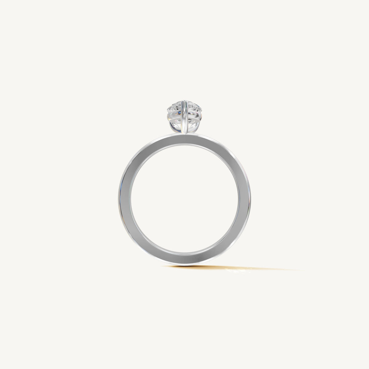 Solitaire 4-Prong Ring with 1ct Pear Diamond 