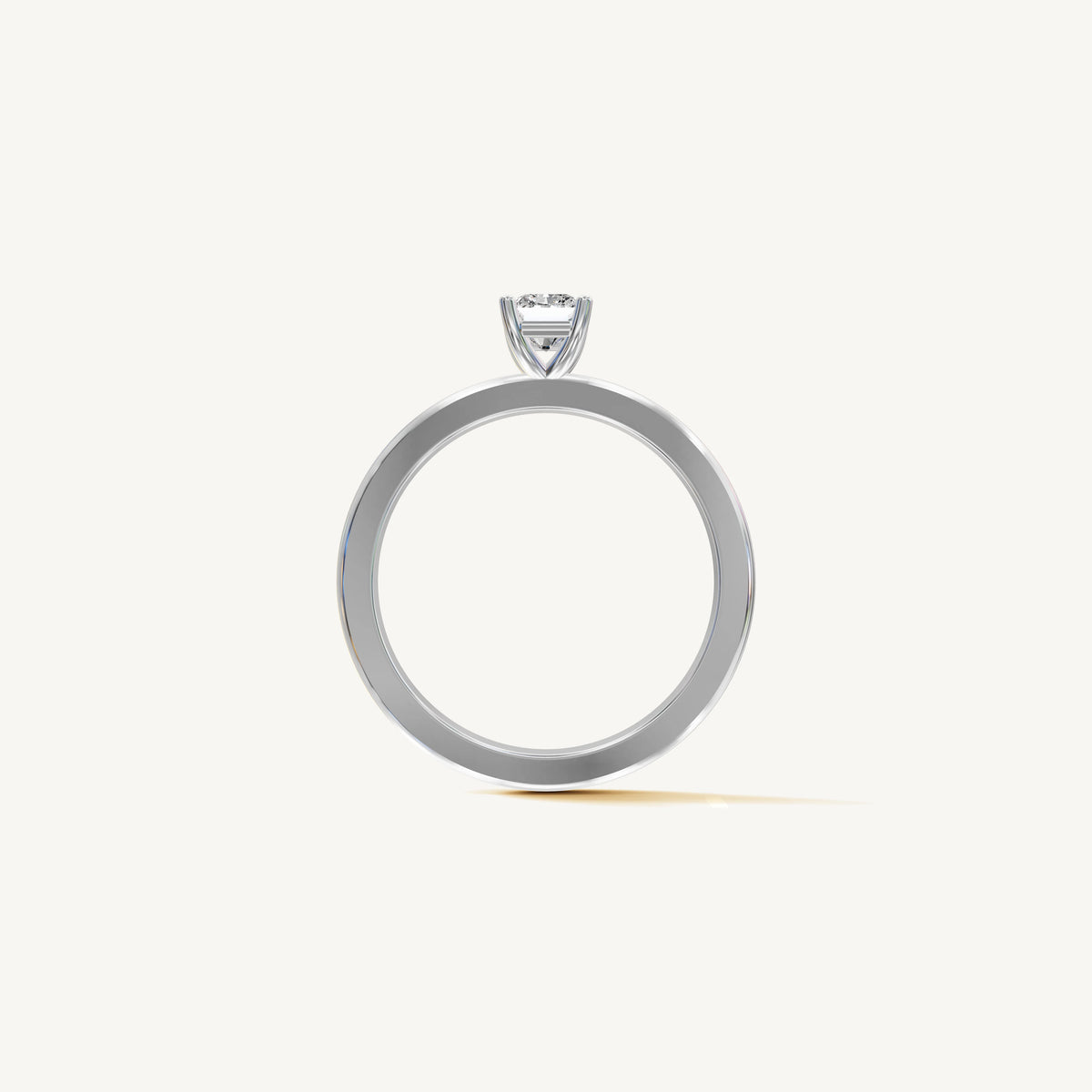 Solitaire 4-Prong Ring with 0.5ct Radiant Diamond 