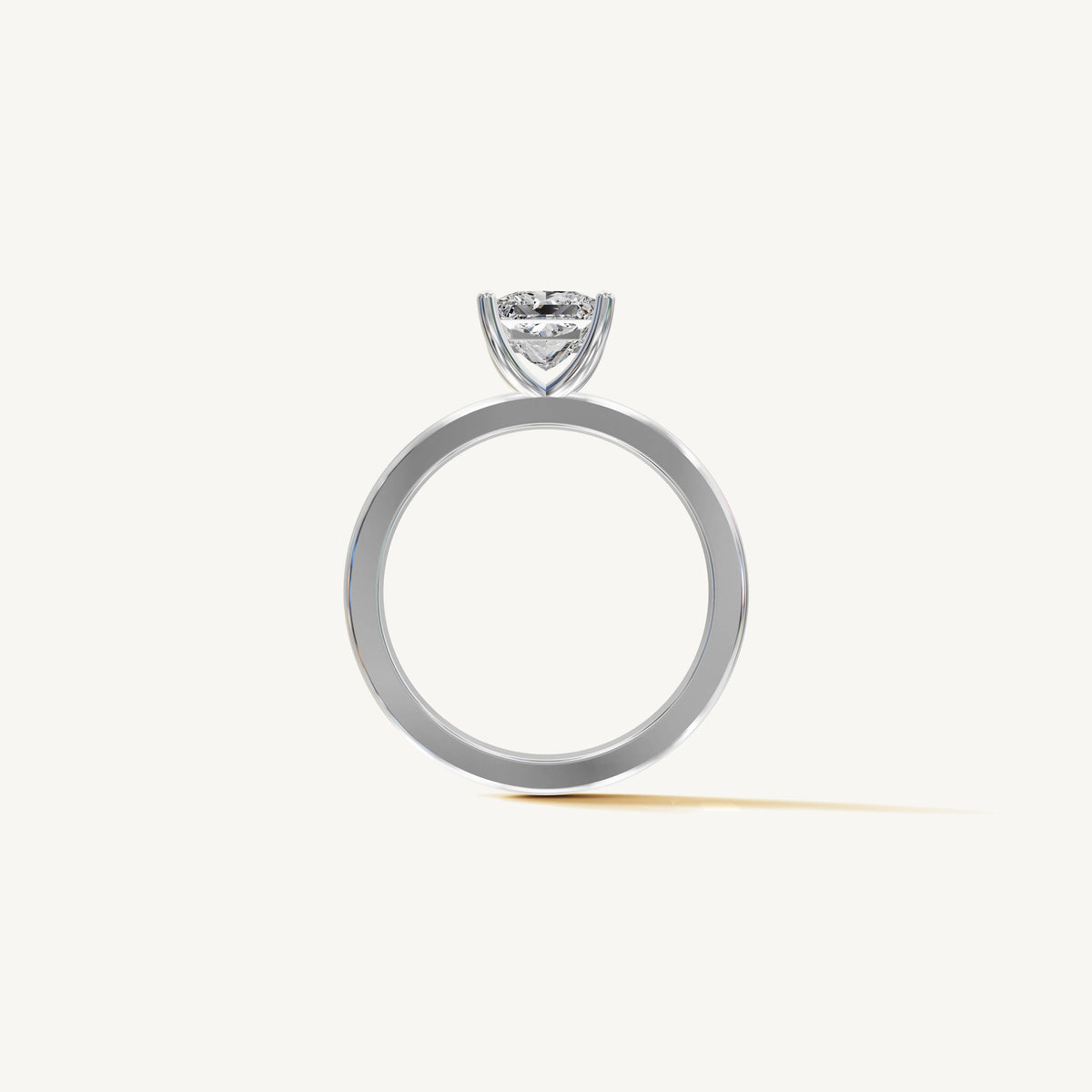 Solitaire 4-Prong Ring with 1ct Princess Diamond 