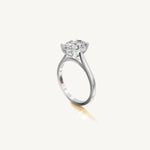 Solitaire Cathedral Ring with 0.75ct Oval Diamond 