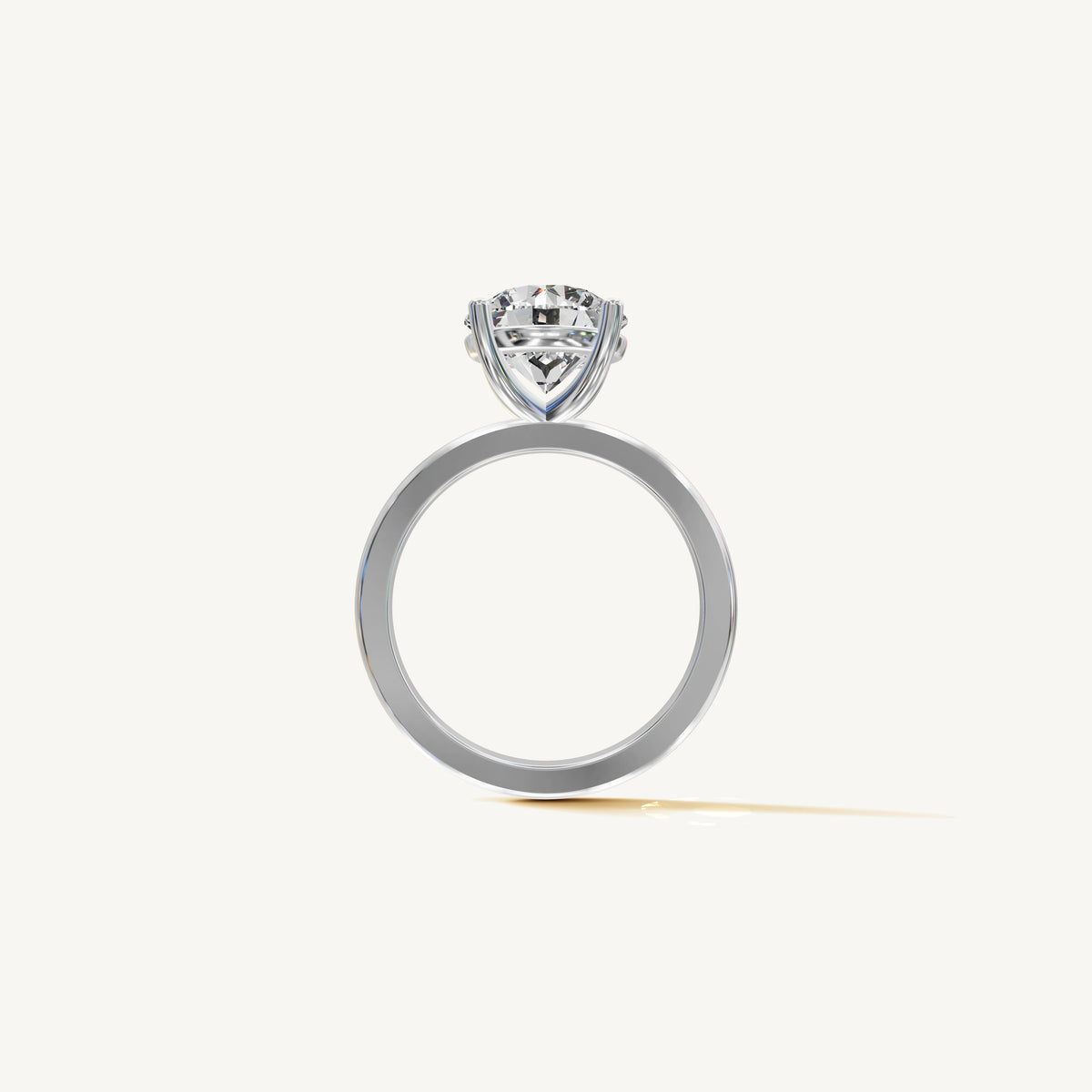 Solitaire 4-Prong Ring with 3ct Brilliant Diamond 