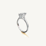 Solitaire Cathedral Ring with 0.75ct Pear Diamond 