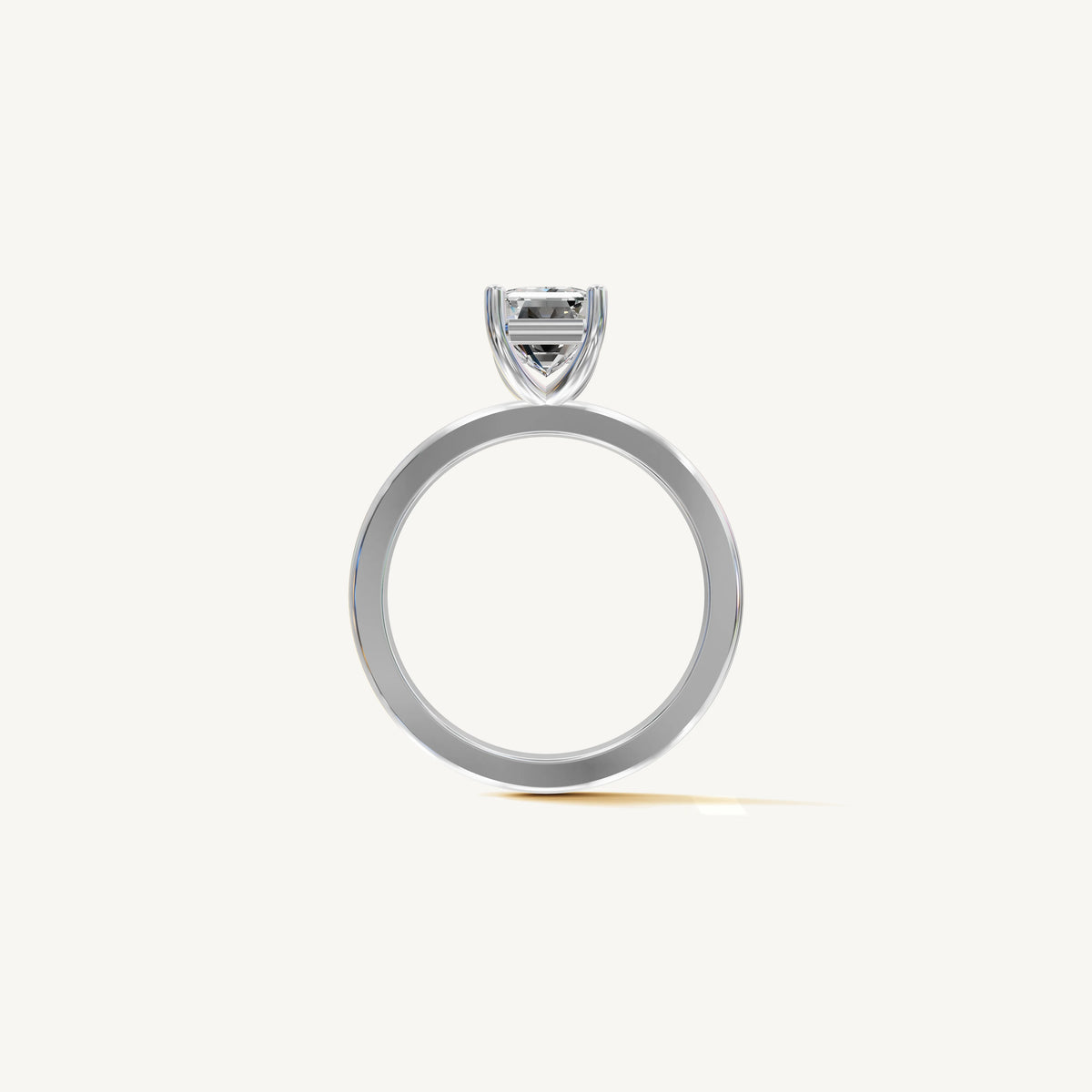 Solitaire 4-Prong Ring with 2ct Emerald Diamond 