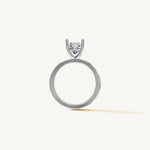 Solitaire 4-Prong Ring with 2ct Oval Diamond 