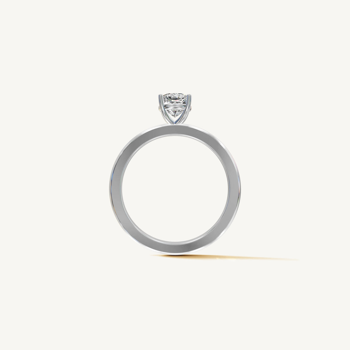 Solitaire 4-Prong Ring with 0.75ct Cushion Diamond 