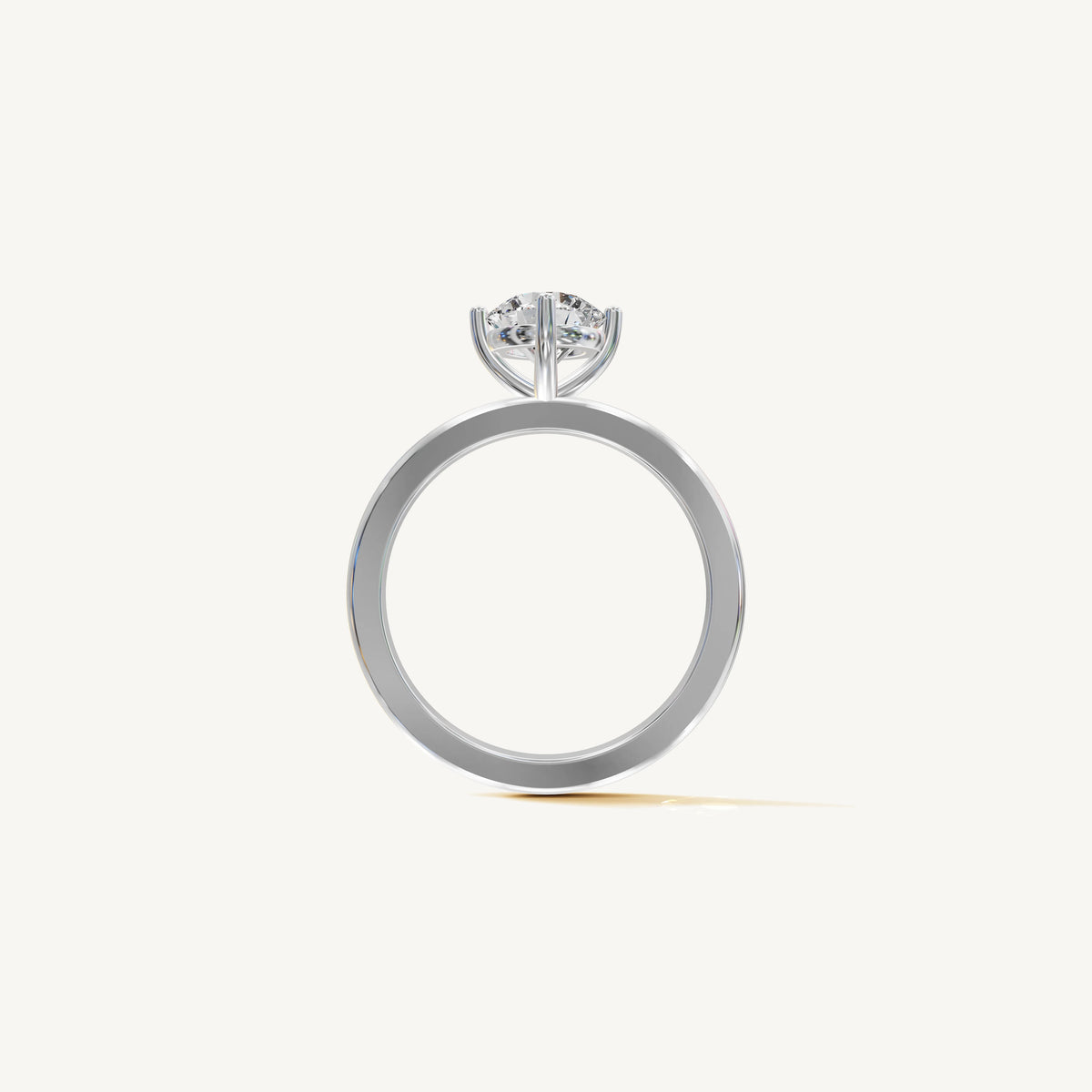 Solitaire 4-Prong Ring with 1ct Brilliant Diamond 