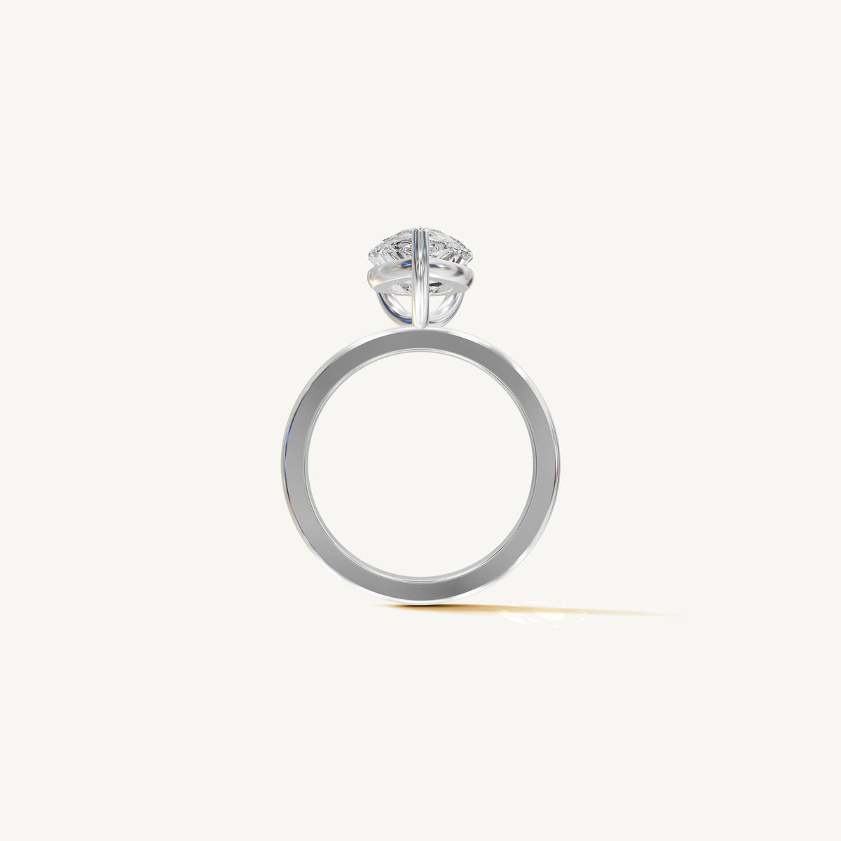Solitaire 4-Prong Ring with 3ct Pear Diamond 