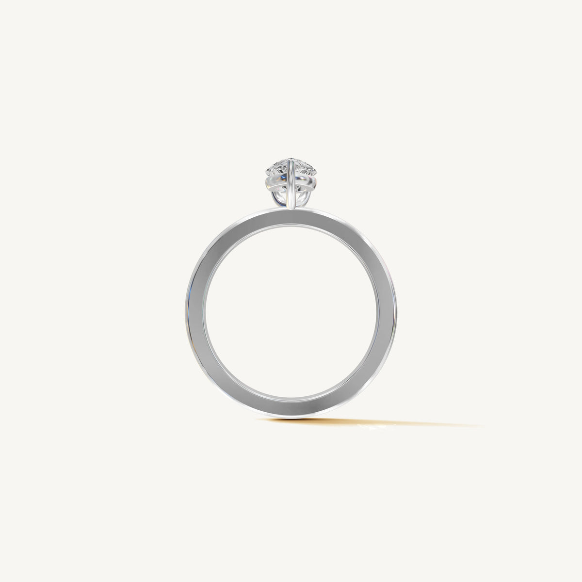 Solitaire 4-Prong Ring with 0.75ct Pear Diamond 