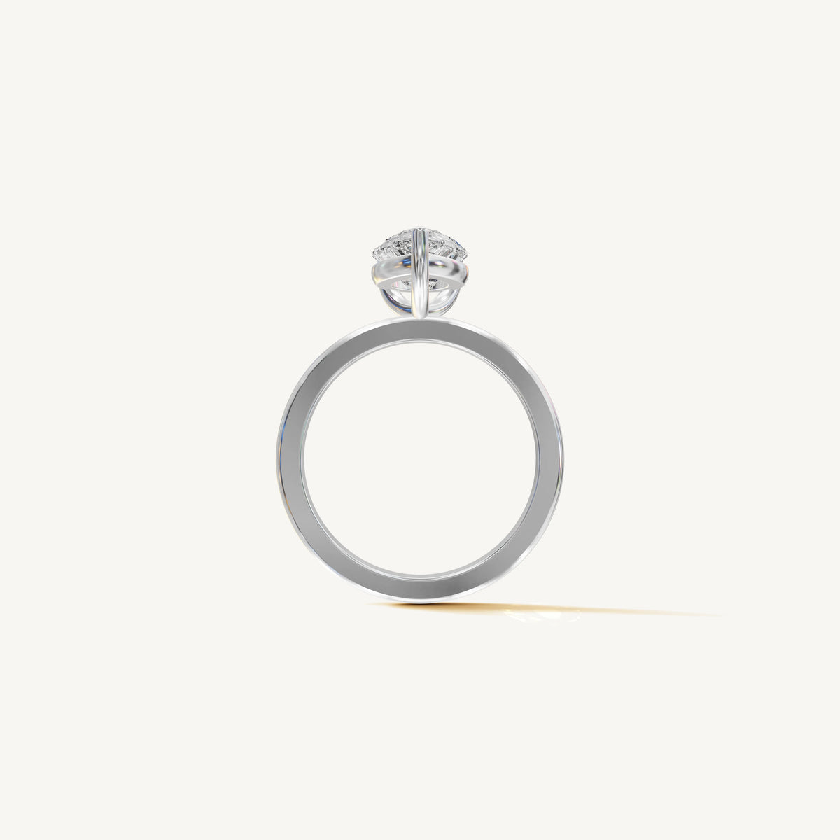 Solitaire 4-Prong Ring with 2ct Pear Diamond 