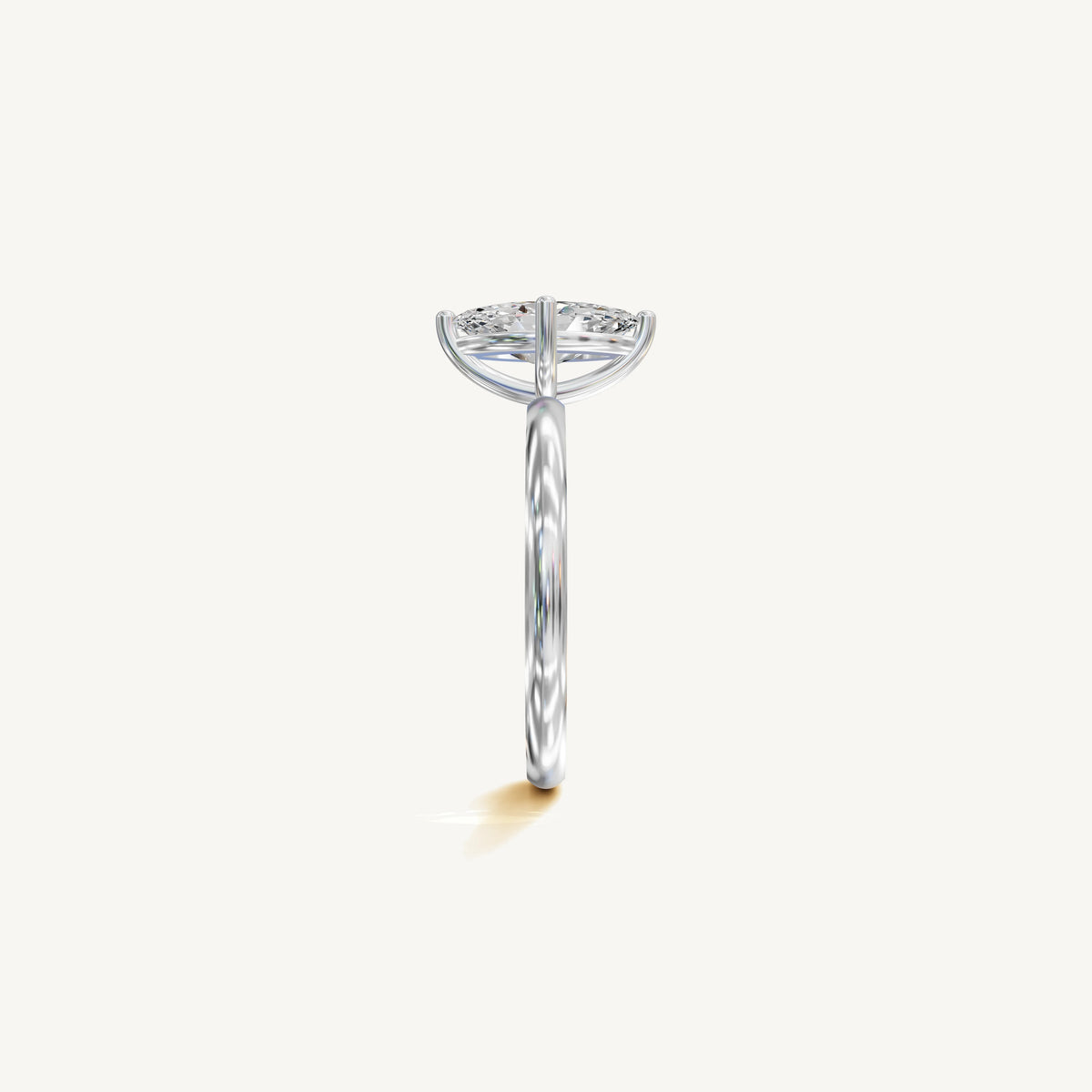 Solitaire 4-Prong Ring with 1ct Marquise Diamond 