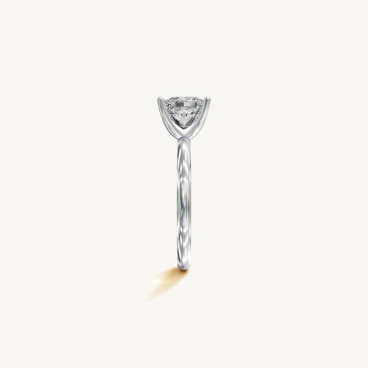Solitaire 4-Prong Ring with 2ct Princess Diamond 