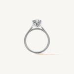 Solitaire Cathedral Ring with 0.75ct Oval Diamond 