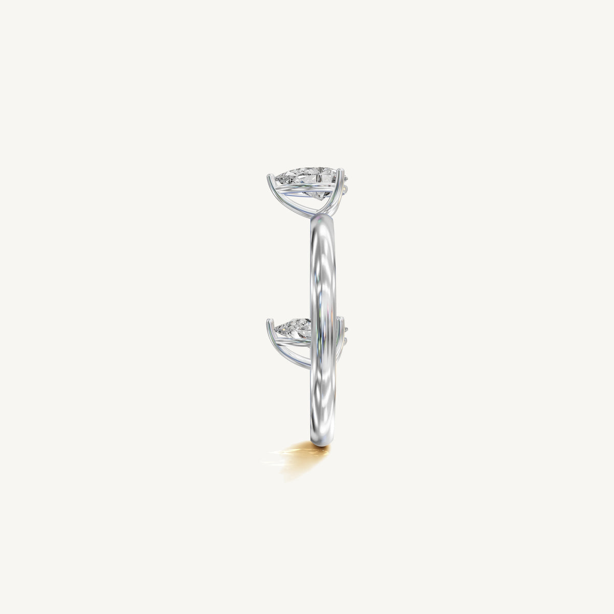 Solitaire 4-Prong Ring with 0.5ct Pear Diamond 
