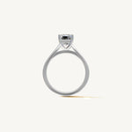 Solitaire Cathedral Ring with 2ct Emerald Diamond 