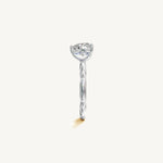Solitaire 4-Prong Ring with 1.5ct Heart Diamond 