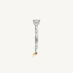 Solitaire 4-Prong Ring with 0.5ct Princess Diamond 