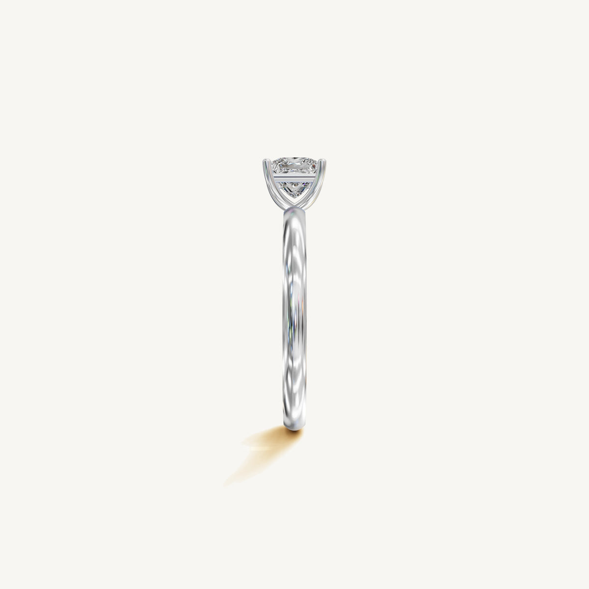 Solitaire 4-Prong Ring with 1ct Asscher Diamond 