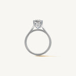 Solitaire Cathedral Ring with 2ct Cushion Diamond 
