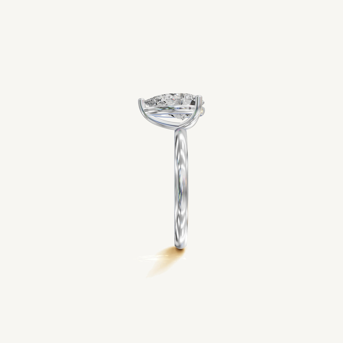 Solitaire 4-Prong Ring with 2ct Pear Diamond 