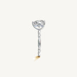 Solitaire 4-Prong Ring with 3ct Heart Diamond 