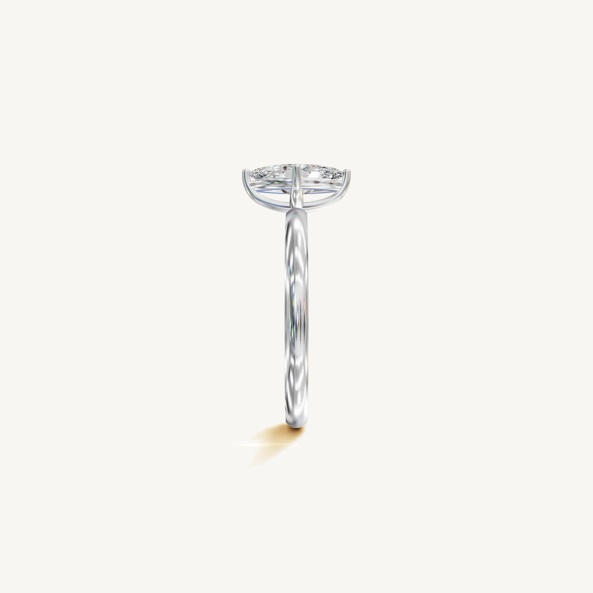 Solitaire 4-Prong Ring with 0.75ct Marquise Diamond 