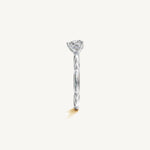 Solitaire 4-Prong Ring with 0.75ct Heart Diamond 