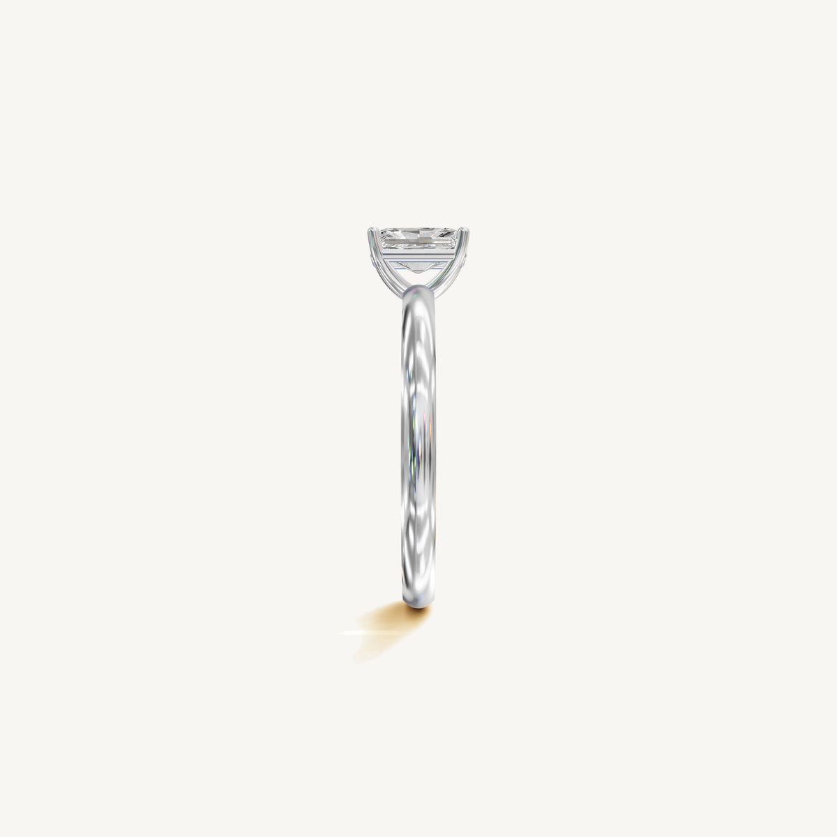 Solitaire 4-Prong Ring with 0.75ct Radiant Diamond 
