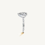 Solitaire 4-Prong Ring with 3ct Pear Diamond 