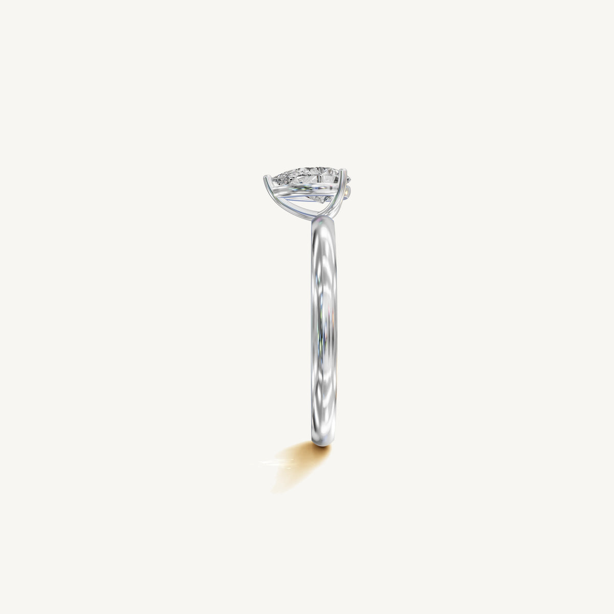 Solitaire 4-Prong Ring with 0.75ct Pear Diamond 