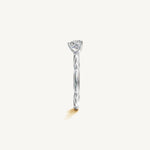 Solitaire 4-Prong Ring with 0.5ct Heart Diamond 