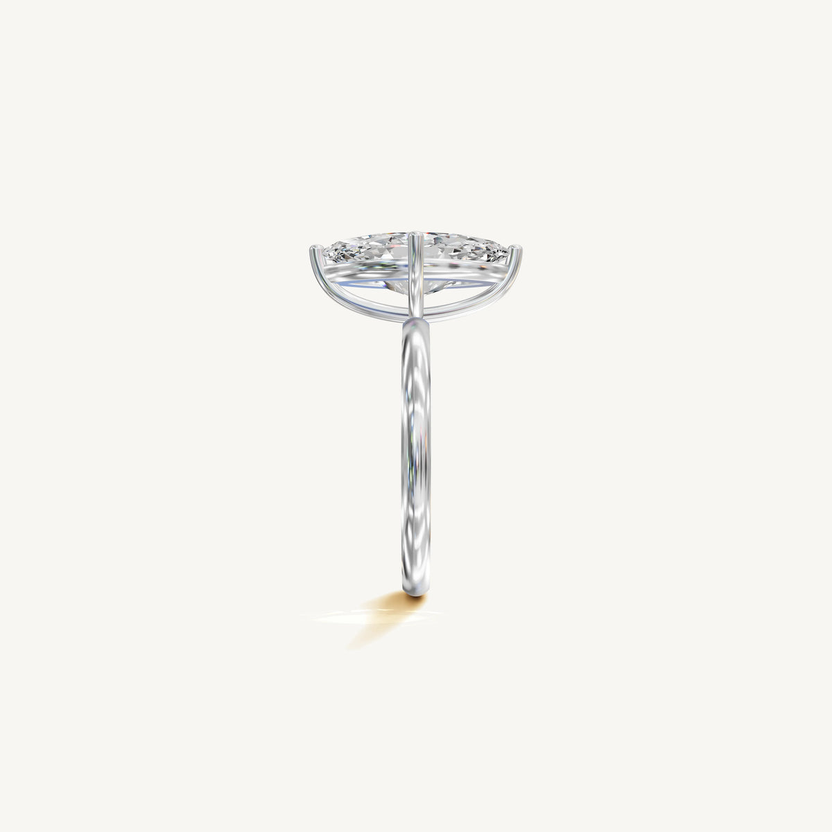 Solitaire 4-Prong Ring with 3ct Marquise Diamond 