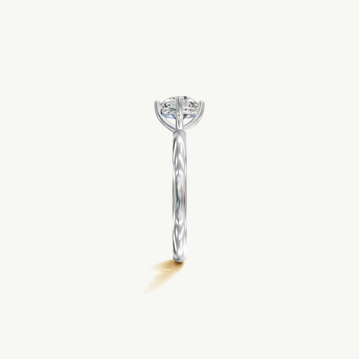 Solitaire 4-Prong Ring with 1ct Brilliant Diamond 