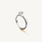 Solitaire 4-Prong Ring with 0.5ct Oval Diamond 