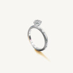 Solitaire 4-Prong Ring with 0.5ct Heart Diamond 