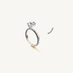 Solitaire 4-Prong Ring with 2ct Brilliant Diamond 