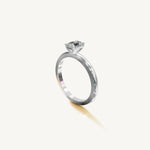 Solitaire 4-Prong Ring with 0.5ct Emerald Diamond 