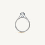 Solitaire Cathedral Ring with 0.75ct Pear Diamond 