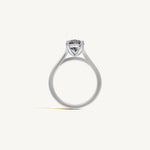 Solitaire Cathedral Ring with 0.75ct Oval Diamond 