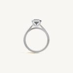 Solitaire Bezel Ring with 2ct Emerald Diamond 